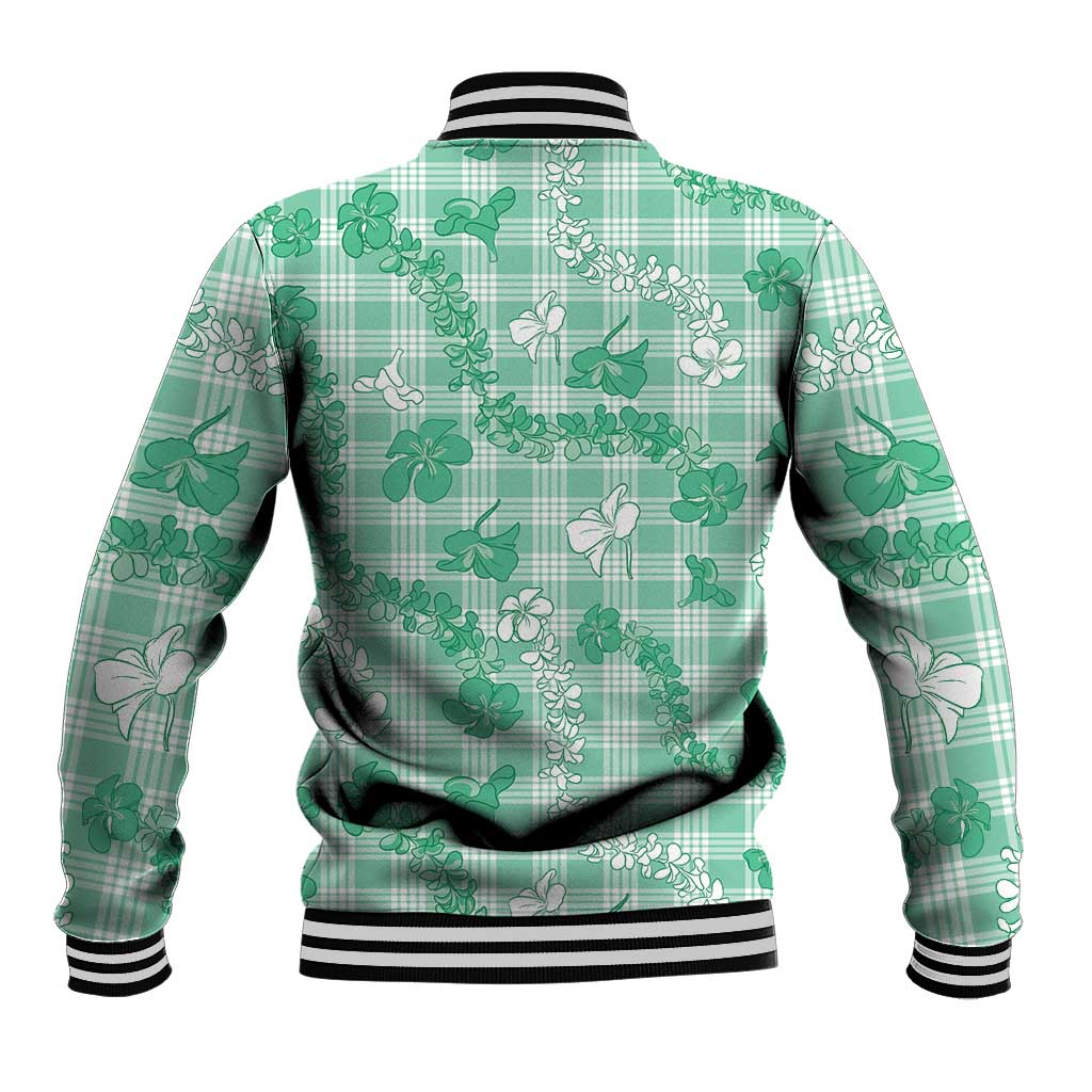 Omaomao Aloha Hawaii Baseball Jacket Plumeria Lei With Palaka Motif - Polynesian Pride