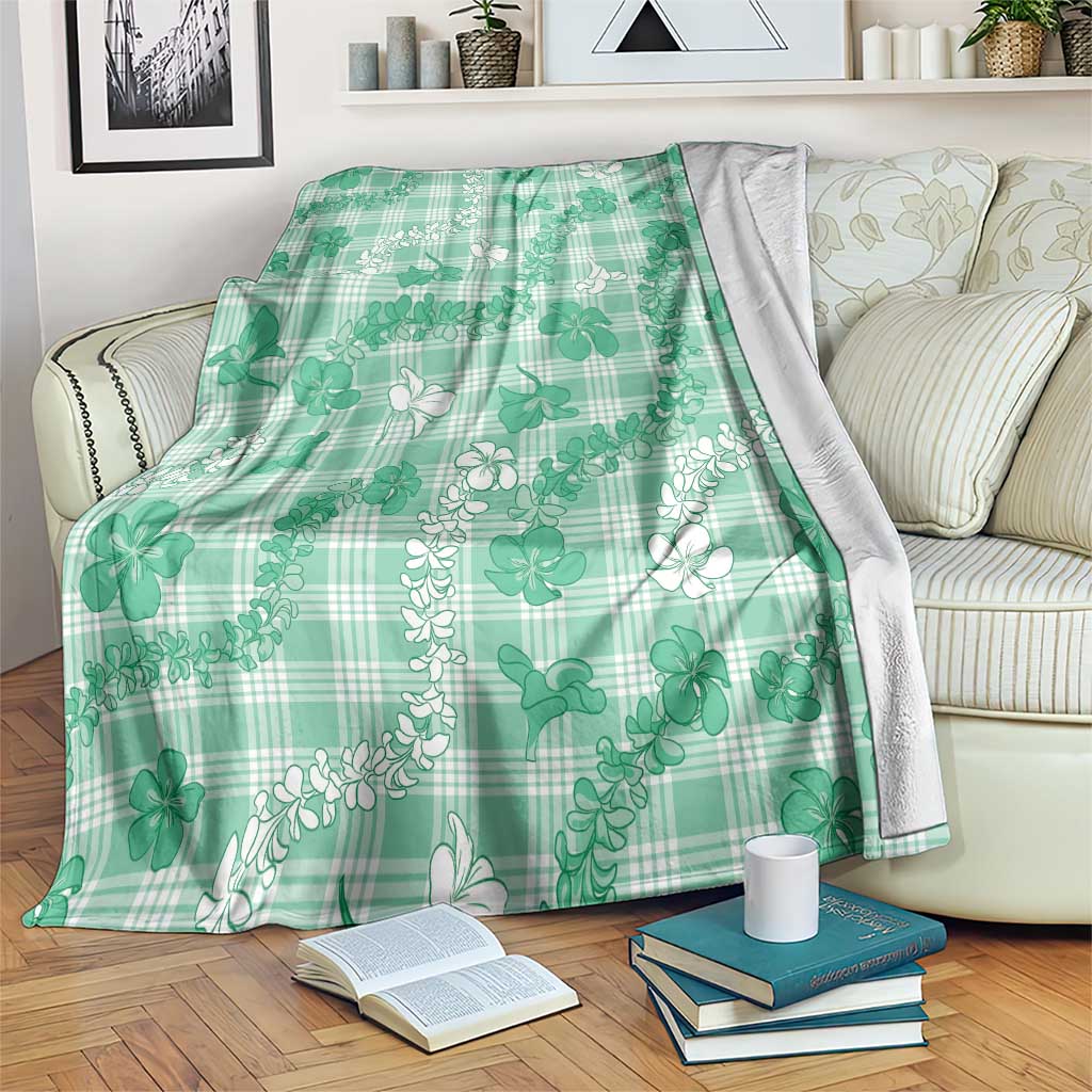 Omaomao Aloha Hawaii Blanket Plumeria Lei With Palaka Motif - Polynesian Pride