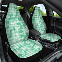 Omaomao Aloha Hawaii Car Seat Cover Plumeria Lei With Palaka Motif - Polynesian Pride