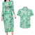 Omaomao Aloha Hawaii Couples Matching Long Sleeve Bodycon Dress and Hawaiian Shirt Plumeria Lei With Palaka Motif - Polynesian Pride