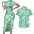 Omaomao Aloha Hawaii Couples Matching Short Sleeve Bodycon Dress and Hawaiian Shirt Plumeria Lei With Palaka Motif - Polynesian Pride