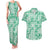 Omaomao Aloha Hawaii Couples Matching Tank Maxi Dress and Hawaiian Shirt Plumeria Lei With Palaka Motif - Polynesian Pride