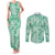 Omaomao Aloha Hawaii Couples Matching Tank Maxi Dress and Long Sleeve Button Shirt Plumeria Lei With Palaka Motif - Polynesian Pride