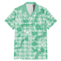 Omaomao Aloha Hawaii Family Matching Mermaid Dress and Hawaiian Shirt Plumeria Lei With Palaka Motif - Polynesian Pride