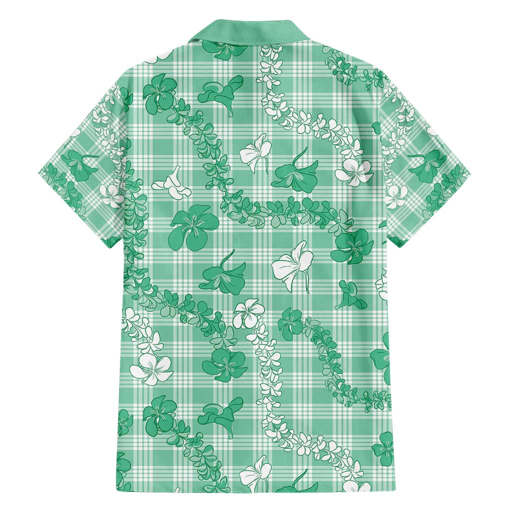 Omaomao Aloha Hawaii Family Matching Puletasi and Hawaiian Shirt Plumeria Lei With Palaka Motif - Polynesian Pride