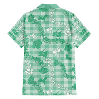 Omaomao Aloha Hawaii Family Matching Puletasi and Hawaiian Shirt Plumeria Lei With Palaka Motif - Polynesian Pride