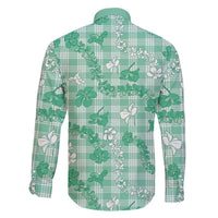 Omaomao Aloha Hawaii Family Matching Tank Maxi Dress and Hawaiian Shirt Plumeria Lei With Palaka Motif - Polynesian Pride