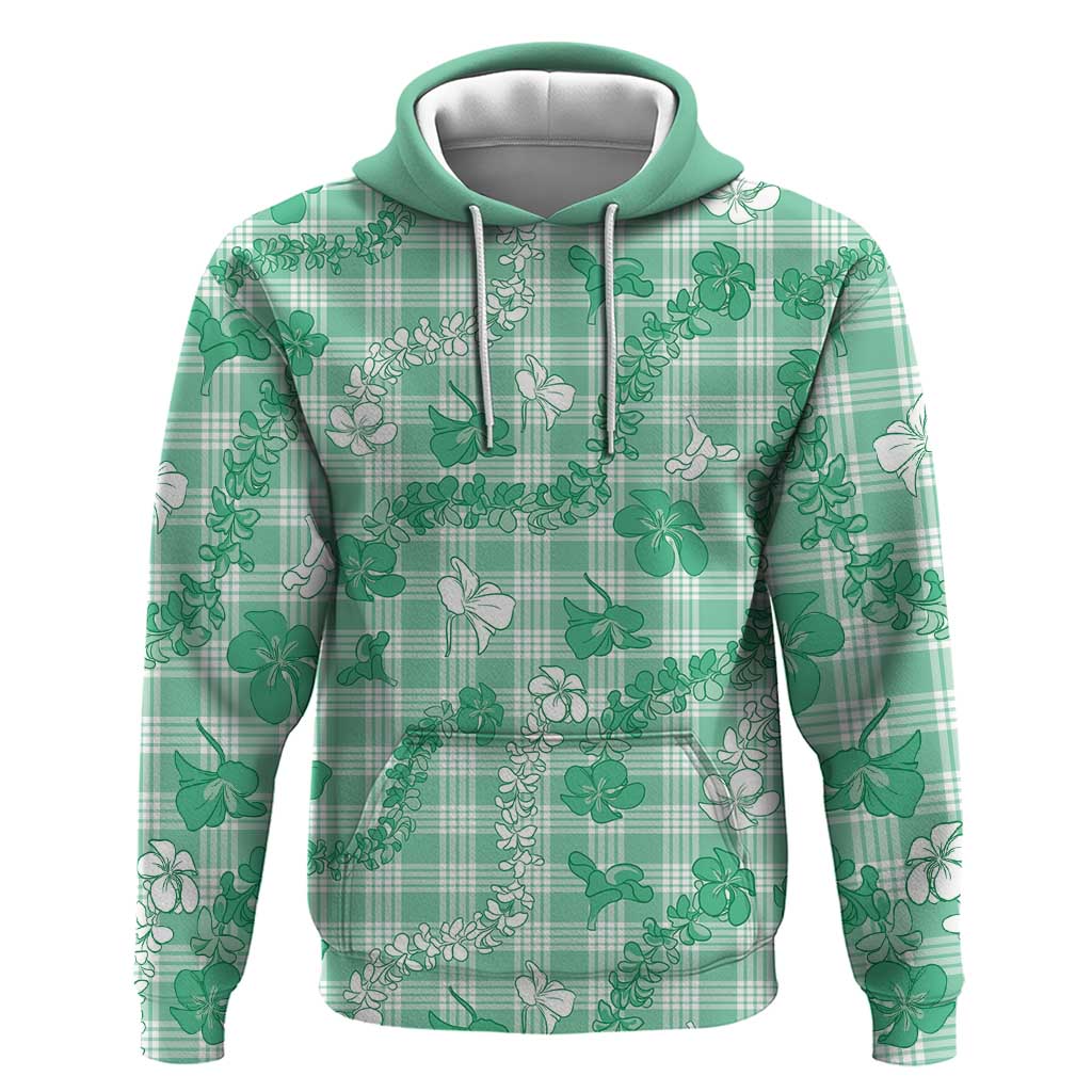 Omaomao Aloha Hawaii Hoodie Plumeria Lei With Palaka Motif - Polynesian Pride