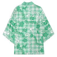 Omaomao Aloha Hawaii Kimono Plumeria Lei With Palaka Motif - Polynesian Pride