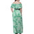 Omaomao Aloha Hawaii Off Shoulder Maxi Dress Plumeria Lei With Palaka Motif - Polynesian Pride