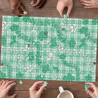 Omaomao Aloha Hawaii Puzzle Plumeria Lei With Palaka Motif - Polynesian Pride