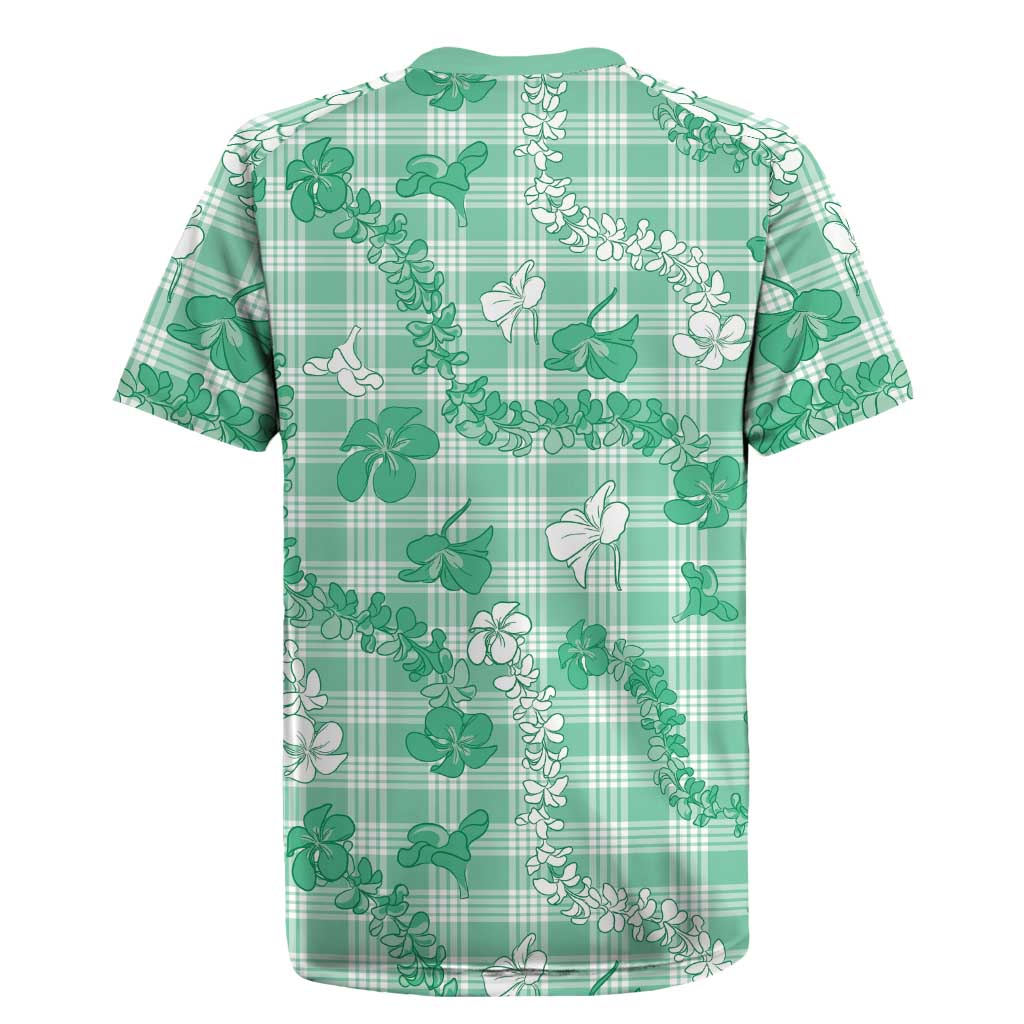 Omaomao Aloha Hawaii Rugby Jersey Plumeria Lei With Palaka Motif - Polynesian Pride