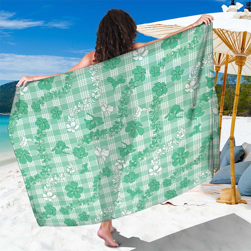 Omaomao Aloha Hawaii Sarong Plumeria Lei With Palaka Motif - Polynesian Pride