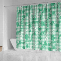 Omaomao Aloha Hawaii Shower Curtain Plumeria Lei With Palaka Motif - Polynesian Pride