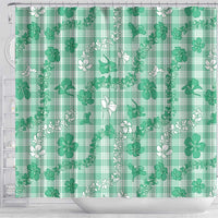 Omaomao Aloha Hawaii Shower Curtain Plumeria Lei With Palaka Motif - Polynesian Pride