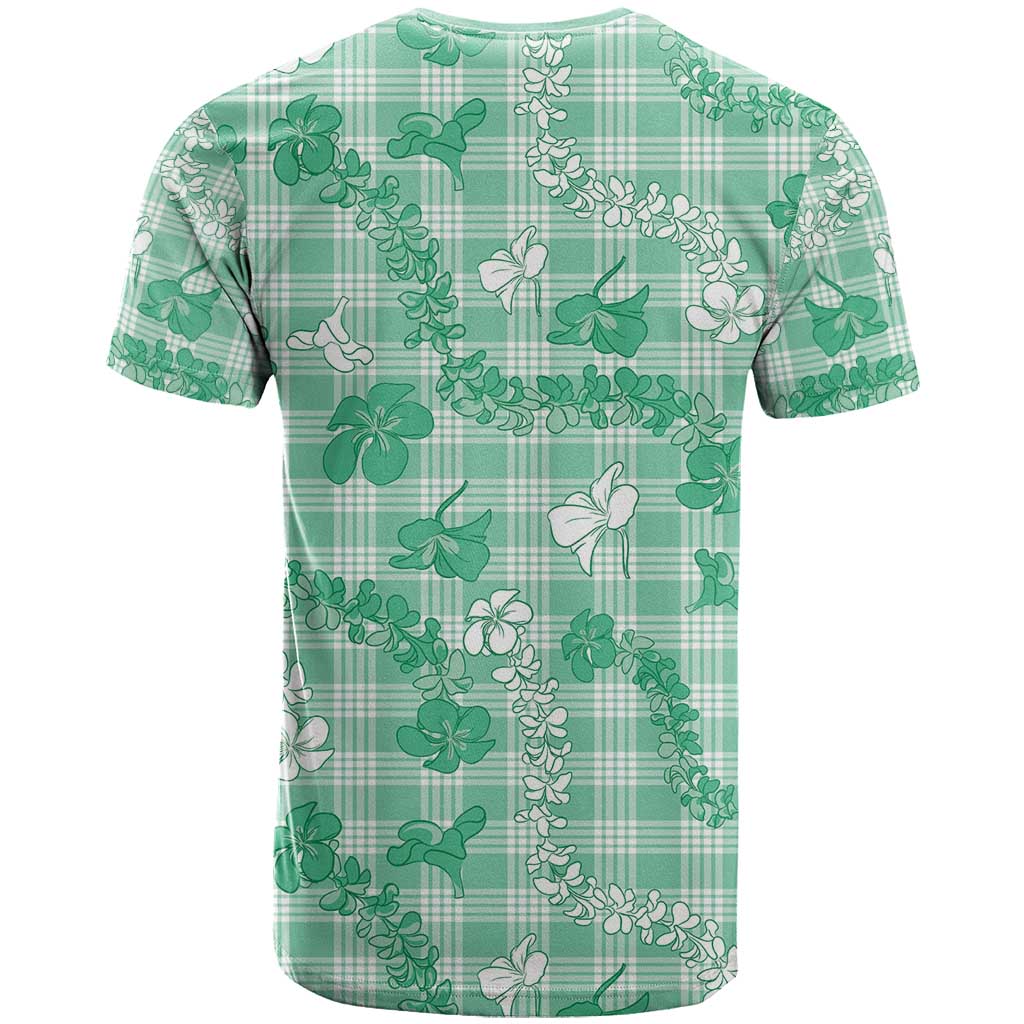 Omaomao Aloha Hawaii T Shirt Plumeria Lei With Palaka Motif - Polynesian Pride