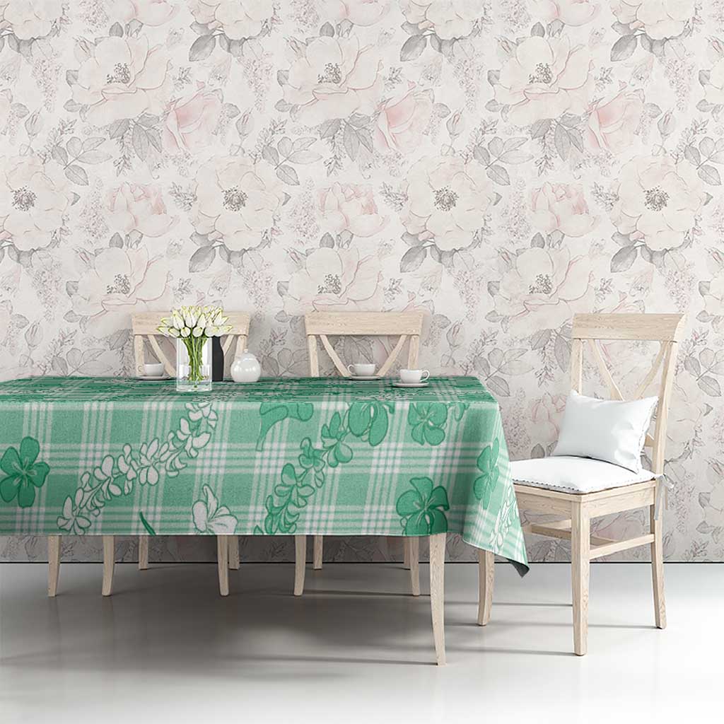 Omaomao Aloha Hawaii Tablecloth Plumeria Lei With Palaka Motif - Polynesian Pride