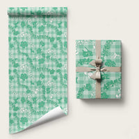 Omaomao Aloha Hawaii Wrapping Paper Plumeria Lei With Palaka Motif LT14 58" × 23" Green - Polynesian Pride
