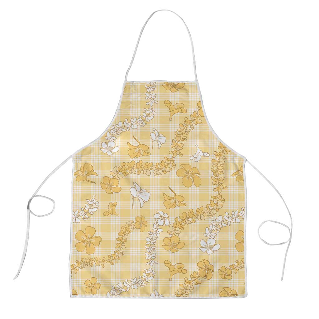 Melemele Aloha Hawaii Apron Plumeria Lei With Palaka Motif - Polynesian Pride