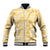 Melemele Aloha Hawaii Baseball Jacket Plumeria Lei With Palaka Motif - Polynesian Pride