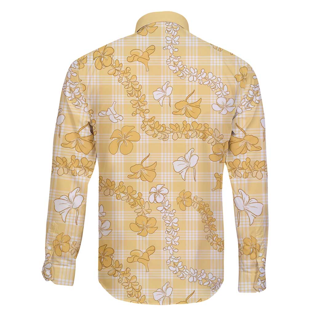 Melemele Aloha Hawaii Family Matching Mermaid Dress and Hawaiian Shirt Plumeria Lei With Palaka Motif - Polynesian Pride