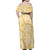 Melemele Aloha Hawaii Family Matching Off Shoulder Maxi Dress and Hawaiian Shirt Plumeria Lei With Palaka Motif - Polynesian Pride