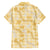 Melemele Aloha Hawaii Family Matching Off Shoulder Short Dress and Hawaiian Shirt Plumeria Lei With Palaka Motif - Polynesian Pride