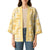 Melemele Aloha Hawaii Kimono Plumeria Lei With Palaka Motif - Polynesian Pride