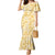 Melemele Aloha Hawaii Mermaid Dress Plumeria Lei With Palaka Motif - Polynesian Pride