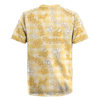 Melemele Aloha Hawaii Rugby Jersey Plumeria Lei With Palaka Motif - Polynesian Pride