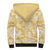 Melemele Aloha Hawaii Sherpa Hoodie Plumeria Lei With Palaka Motif - Polynesian Pride