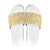 Melemele Aloha Hawaii Slide Sandals Plumeria Lei With Palaka Motif - Polynesian Pride