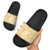 Melemele Aloha Hawaii Slide Sandals Plumeria Lei With Palaka Motif - Polynesian Pride