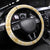Melemele Aloha Hawaii Steering Wheel Cover Plumeria Lei With Palaka Motif - Polynesian Pride