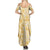 Melemele Aloha Hawaii Summer Maxi Dress Plumeria Lei With Palaka Motif - Polynesian Pride