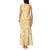 Melemele Aloha Hawaii Tank Maxi Dress Plumeria Lei With Palaka Motif - Polynesian Pride