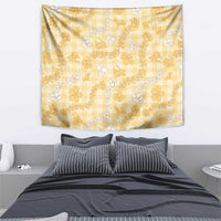 Melemele Aloha Hawaii Tapestry Plumeria Lei With Palaka Motif - Polynesian Pride