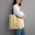 Melemele Aloha Hawaii Tote Bag Plumeria Lei With Palaka Motif - Polynesian Pride