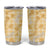 Melemele Aloha Hawaii Tumbler Cup Plumeria Lei With Palaka Motif - Polynesian Pride