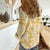 Melemele Aloha Hawaii Women Casual Shirt Plumeria Lei With Palaka Motif - Polynesian Pride