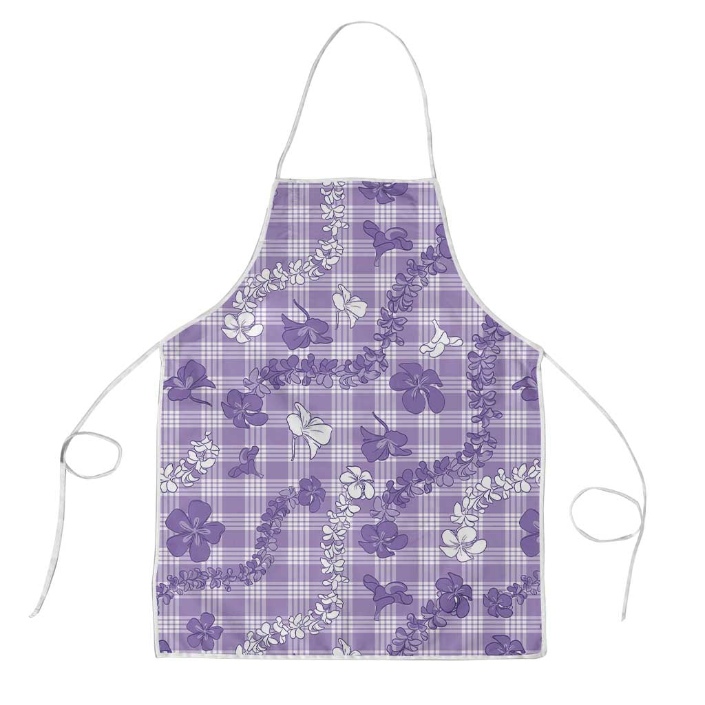 Poni Aloha Hawaii Apron Plumeria Lei With Palaka Motif - Polynesian Pride