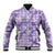 Poni Aloha Hawaii Baseball Jacket Plumeria Lei With Palaka Motif - Polynesian Pride