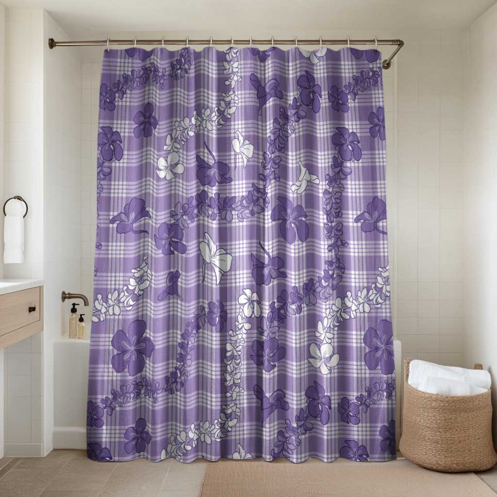 Poni Aloha Hawaii Bathroom Set Plumeria Lei With Palaka Motif - Polynesian Pride