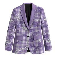 Poni Aloha Hawaii Blazer Plumeria Lei With Palaka Motif - Polynesian Pride