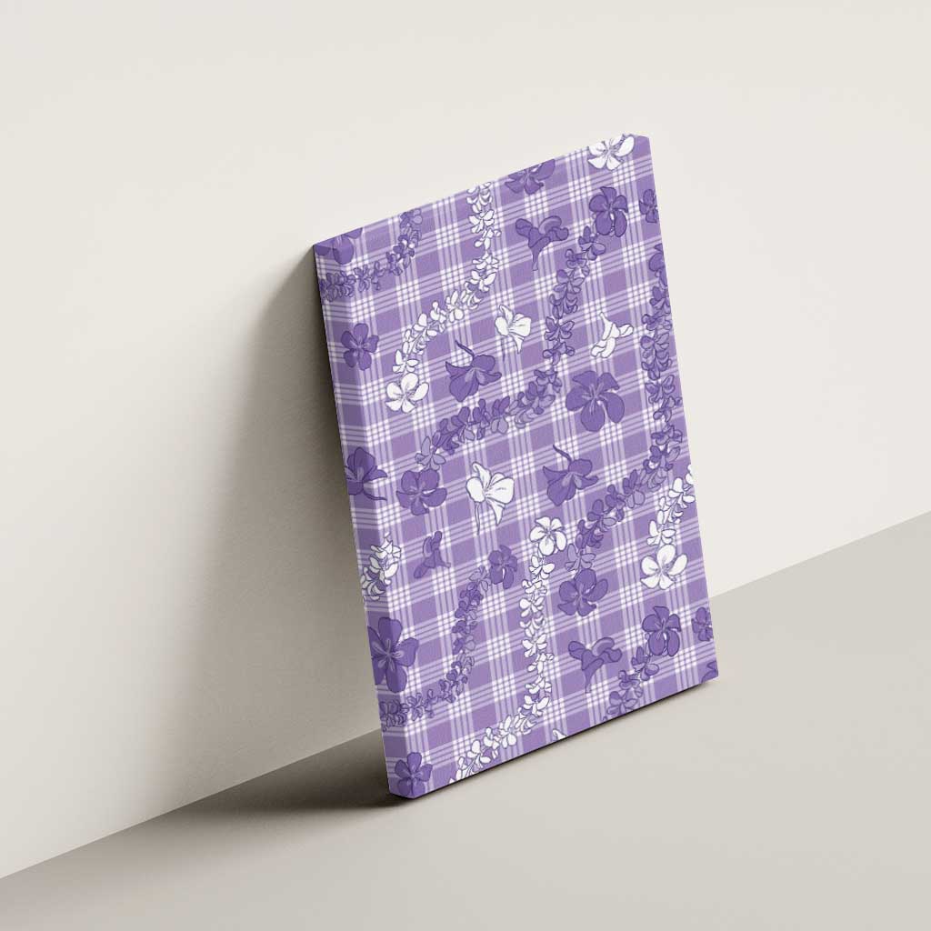 Poni Aloha Hawaii Canvas Wall Art Plumeria Lei With Palaka Motif - Polynesian Pride