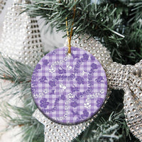 Poni Aloha Hawaii Ceramic Ornament Plumeria Lei With Palaka Motif - Polynesian Pride