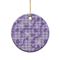 Poni Aloha Hawaii Ceramic Ornament Plumeria Lei With Palaka Motif - Polynesian Pride