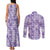 Poni Aloha Hawaii Couples Matching Tank Maxi Dress and Long Sleeve Button Shirt Plumeria Lei With Palaka Motif - Polynesian Pride