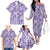 Poni Aloha Hawaii Family Matching Off The Shoulder Long Sleeve Dress and Hawaiian Shirt Plumeria Lei With Palaka Motif - Polynesian Pride