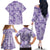 Poni Aloha Hawaii Family Matching Off The Shoulder Long Sleeve Dress and Hawaiian Shirt Plumeria Lei With Palaka Motif - Polynesian Pride